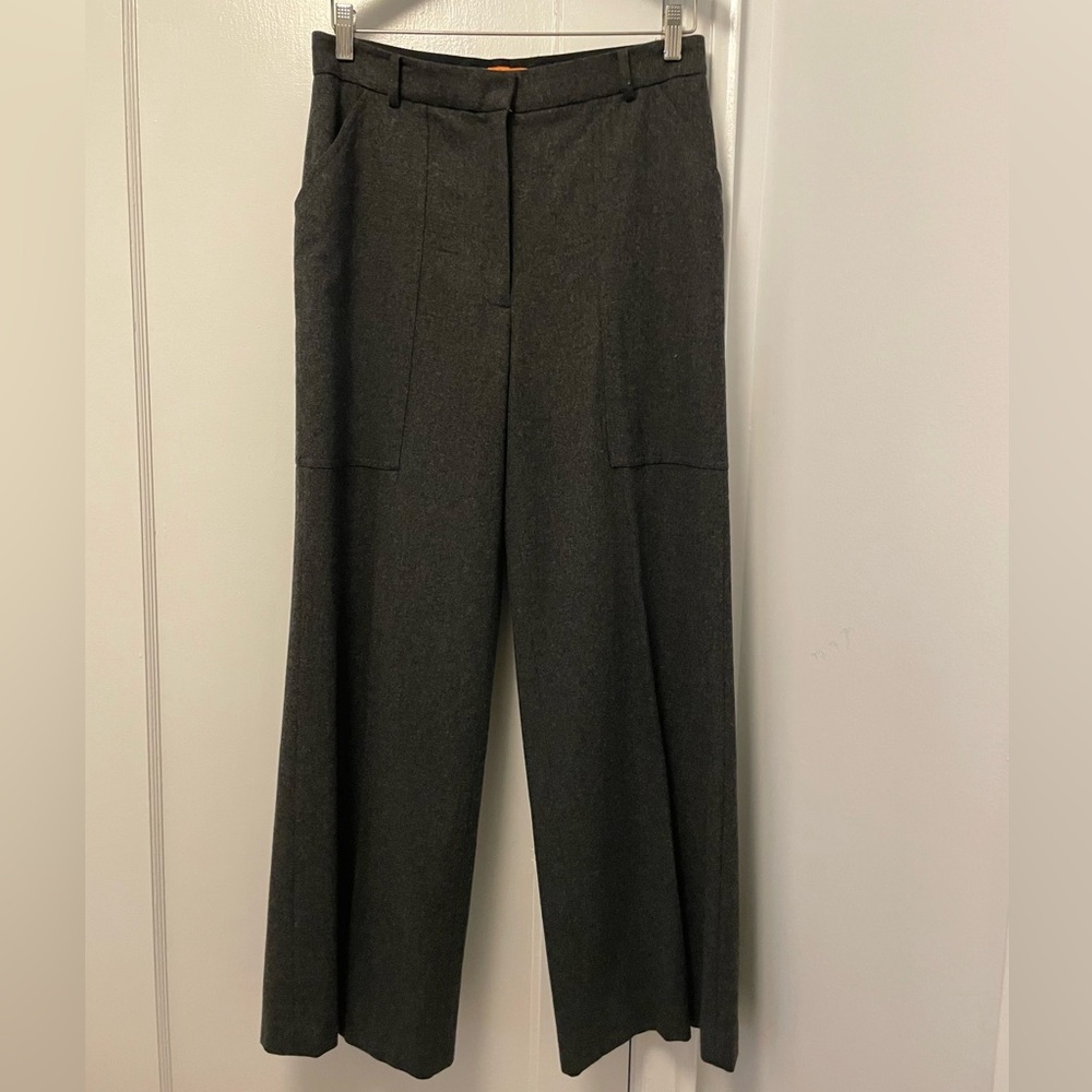 VINTAGE Women’s Charcoal Wool/Rayon Wide Leg Pants